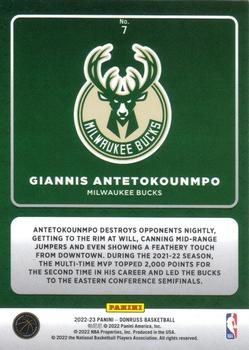 2022-23 Donruss - Production Line #7 Giannis Antetokounmpo Back
