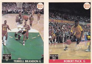 1991 Front Row Italian/English - Promotional Strips #10 / 83 Terrell Brandon / Robert Pack Front
