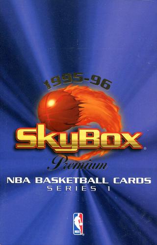 1995-96 SkyBox Premium - Series 1 Promo Tri-Fold Sheet #NNO Jason Kidd / Anfernee Hardaway / Mark Price / Brian Grant / Mark Jackson / Karl Malone / Gheorghe Muresan / Tom Gugliotta Front