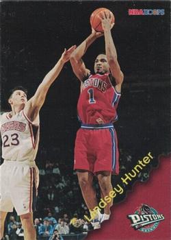 1996-97 Hoops Schaefer Bread Detroit Pistons #48 Lindsey Hunter Front