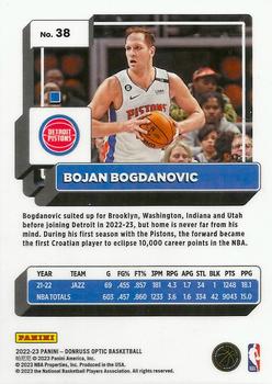 2022-23 Donruss Optic #38 Bojan Bogdanovic Back