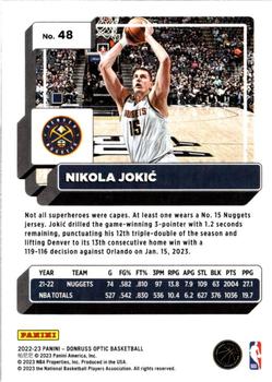 2022-23 Donruss Optic #48 Nikola Jokic Back