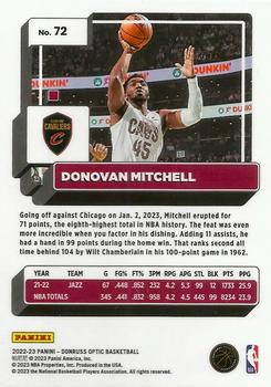 2022-23 Donruss Optic #72 Donovan Mitchell Back