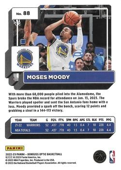 2022-23 Donruss Optic #88 Moses Moody Back