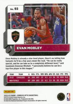 2022-23 Donruss Optic #93 Evan Mobley Back