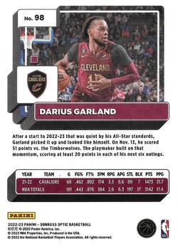 2022-23 Donruss Optic #98 Darius Garland Back