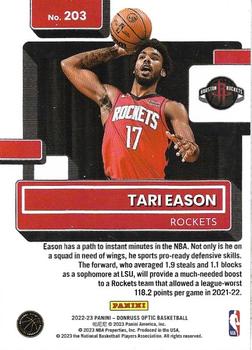 2022-23 Donruss Optic #203 Tari Eason Back