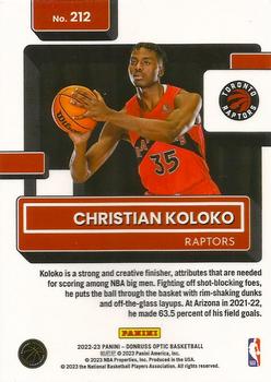 2022-23 Donruss Optic #212 Christian Koloko Back