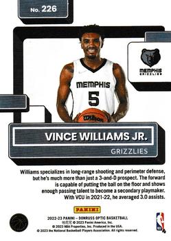 2022-23 Donruss Optic #226 Vince Williams Jr. Back