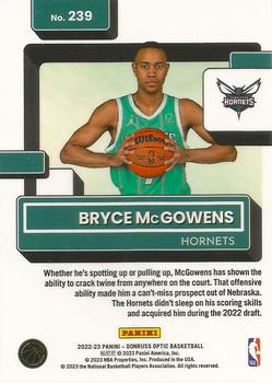 2022-23 Donruss Optic #239 Bryce McGowens Back