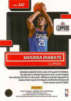 2022-23 Donruss Optic #247 Moussa Diabate Back