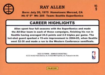 2022-23 Donruss - Retro Series #9 Ray Allen Back