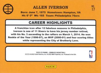 2022-23 Donruss - Retro Series #17 Allen Iverson Back