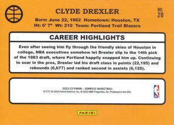 2022-23 Donruss - Retro Series #20 Clyde Drexler Back