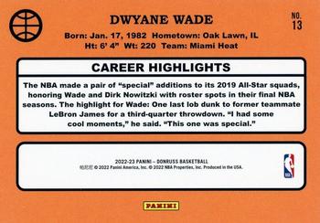 2022-23 Donruss - Retro Series Diamond #13 Dwyane Wade Back
