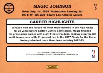 2022-23 Donruss - Retro Series Press Proof #5 Magic Johnson Back