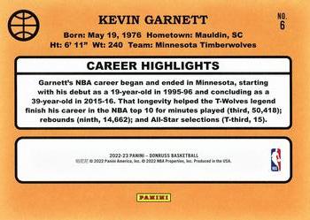 2022-23 Donruss - Retro Series Press Proof #6 Kevin Garnett Back