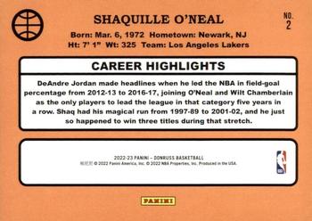 2022-23 Donruss - Retro Series Purple Press Proof #2 Shaquille O'Neal Back
