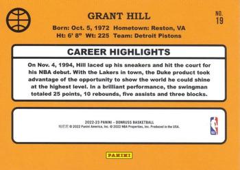 2022-23 Donruss - Retro Series Purple Press Proof #19 Grant Hill Back