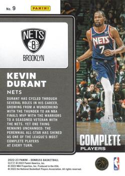 2022-23 Donruss - Complete Players #9 Kevin Durant Back