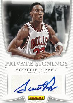 2013-14 Panini NBA Finals Promo Pack - Private Signings #SP Scottie Pippen Front