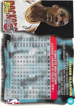1995-96 Topps NBA Inside Stuff Magazine Promos #100 Hakeem Olajuwon Back