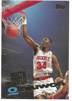 1995-96 Topps NBA Inside Stuff Magazine Promos #100 Hakeem Olajuwon Front