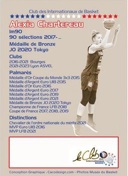 2023 Amicale des Internationaux de Basket Légendes du Basket Français: Série 9 #NNO Alexia Chartereau Back