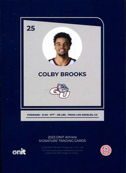 2023-24 ONIT Athlete Gonzaga Bulldogs #NNO Colby Brooks Back