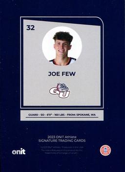 2023-24 ONIT Athlete Gonzaga Bulldogs #NNO Joe Few Back