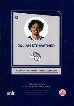 2023-24 ONIT Athlete Gonzaga Bulldogs #NNO Julian Strawther Back