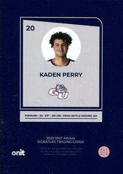 2023-24 ONIT Athlete Gonzaga Bulldogs #NNO Kaden Perry Back