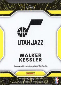 2022-23 Donruss - Next Day Autographs #ND-WKJ Walker Kessler Back