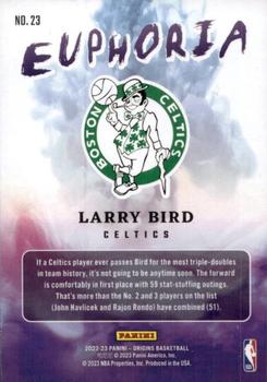 2022-23 Panini Origins - Euphoria Pink #23 Larry Bird Back