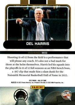 2022 Panini Basketball Hall of Fame #NNO Del Harris Back