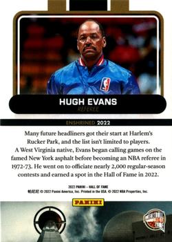 2022 Panini Basketball Hall of Fame #NNO Hugh Evans Back