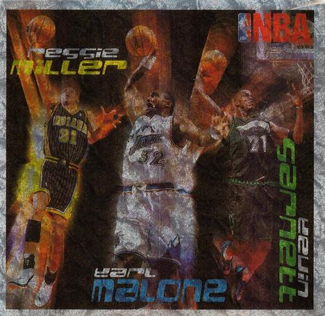 2001 Cleo NBA Valentines #NNO Reggie Miller / Karl Malone / Kevin Garnett Front