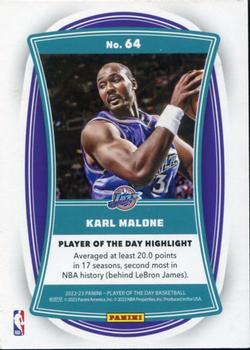 2022-23 Panini NBA Player of the Day - Red #64 Karl Malone Back