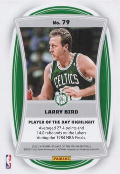 2022-23 Panini NBA Player of the Day - Orange #79 Larry Bird Back