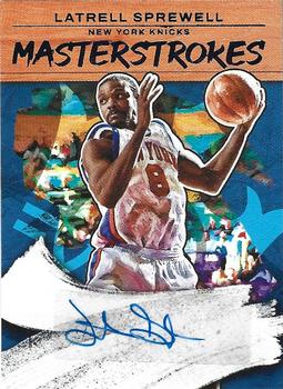 2022-23 Panini Court Kings - Masterstrokes Sapphire #MS-LSK Latrell Sprewell Front