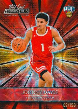 2021-22 Wild Card Alumination - Red Chase Holo-Lux Sparkles Paper #ABC-40 Johnny Davis Front