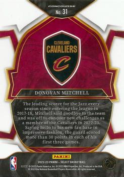 2022-23 Panini Select #31 Donovan Mitchell Back