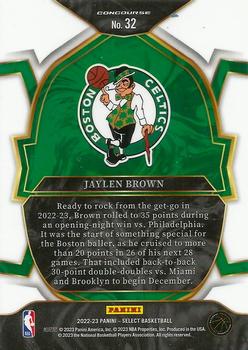 2022-23 Panini Select #32 Jaylen Brown Back