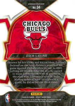 2022-23 Panini Select #34 Zach LaVine Back