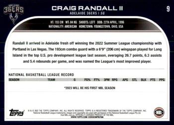 2022-23 Topps NBL #9 Craig Randall II Back