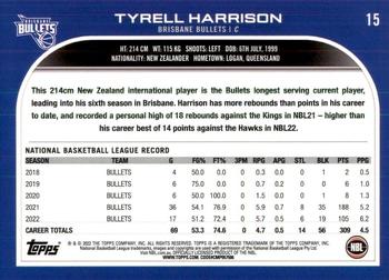 2022-23 Topps NBL #15 Tyrell Harrison Back