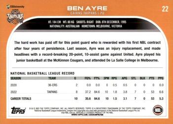 2022-23 Topps NBL #22 Ben Ayre Back