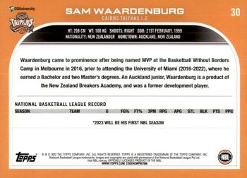 2022-23 Topps NBL #30 Sam Waardenburg Back