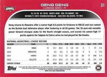 2022-23 Topps NBL #31 Deng Deng Back