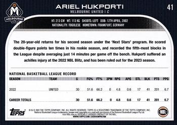 2022-23 Topps NBL #41 Ariel Hukporti Back